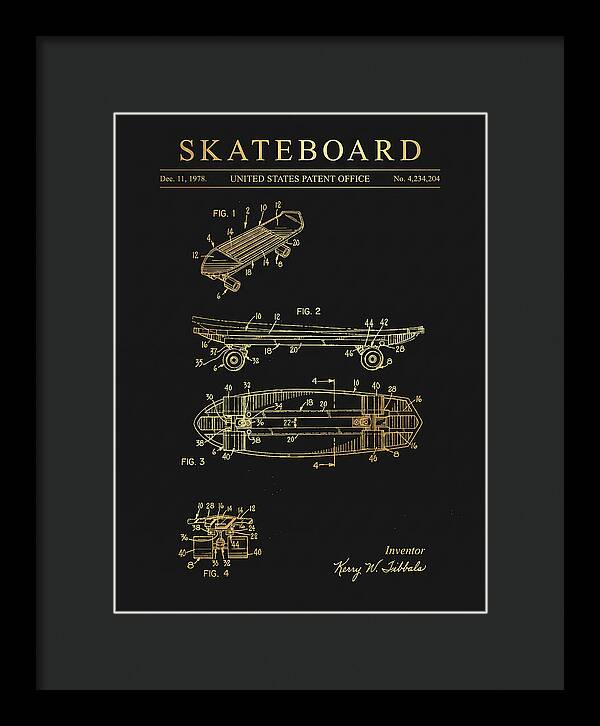Skateboard Gold Patent Us4234204a