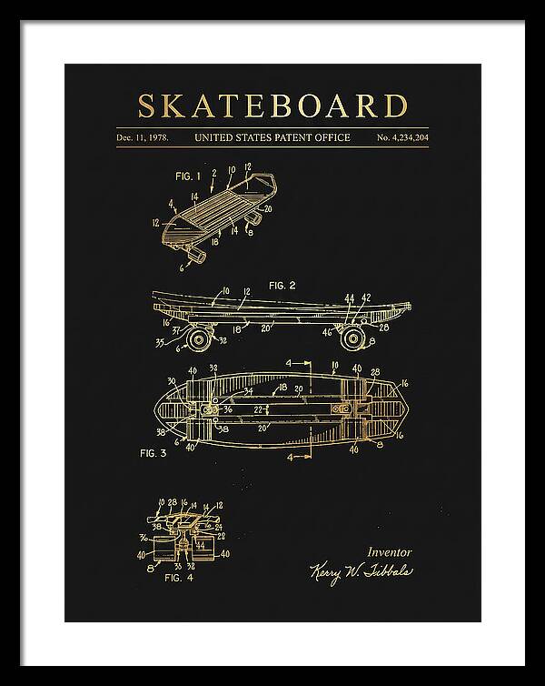 Skateboard Gold Patent Us4234204a