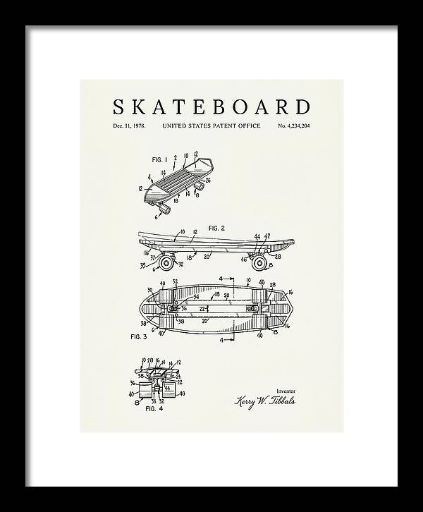 Skateboard Minimalist Patent Us4234204a