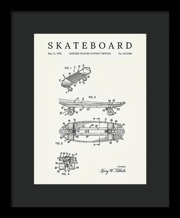 Skateboard Minimalist Patent Us4234204a