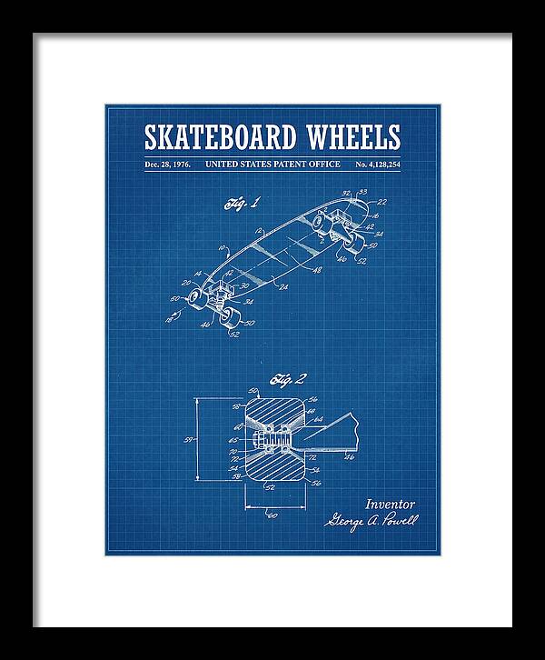 Skateboard Wheels Powell Blueprint Patent Us4128254a
