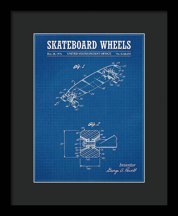 Skateboard Wheels Powell Blueprint Patent Us4128254a