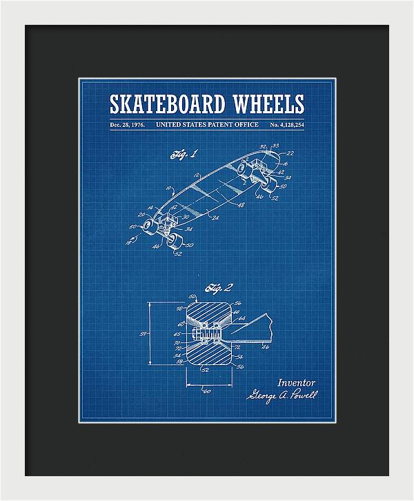 Skateboard Wheels Powell Blueprint Patent Us4128254a