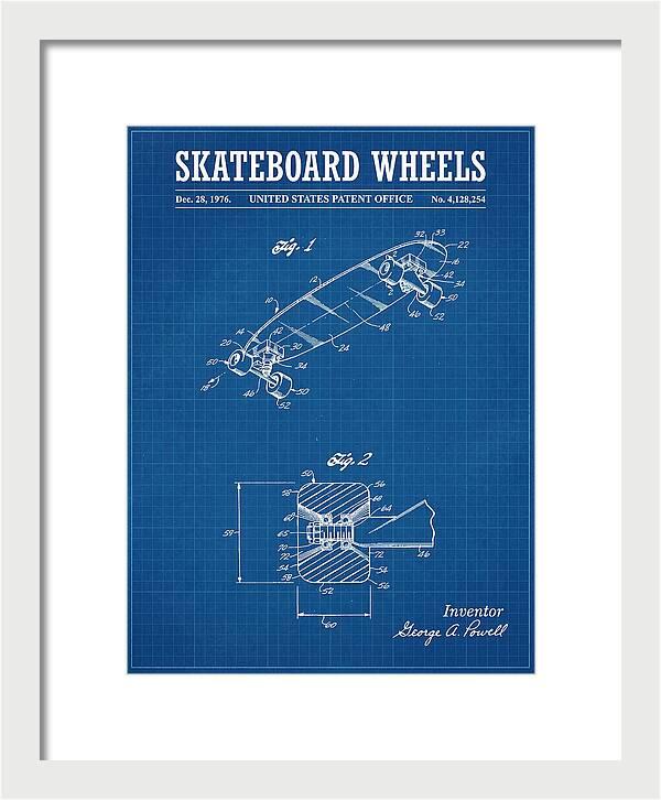 Skateboard Wheels Powell Blueprint Patent Us4128254a