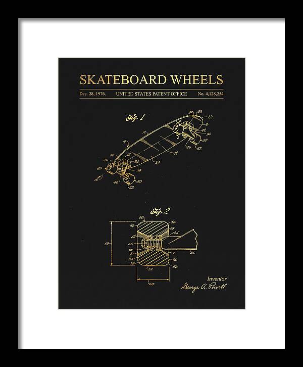 Skateboard Wheels Powell Gold Patent Us4128254a
