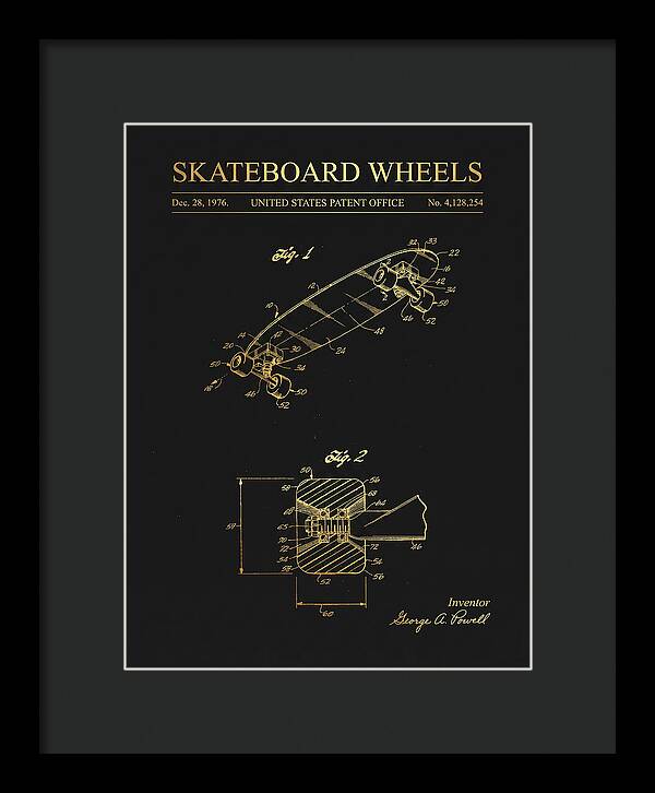 Skateboard Wheels Powell Gold Patent Us4128254a
