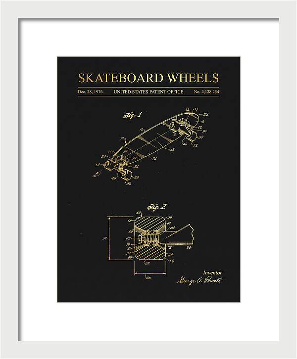 Skateboard Wheels Powell Gold Patent Us4128254a