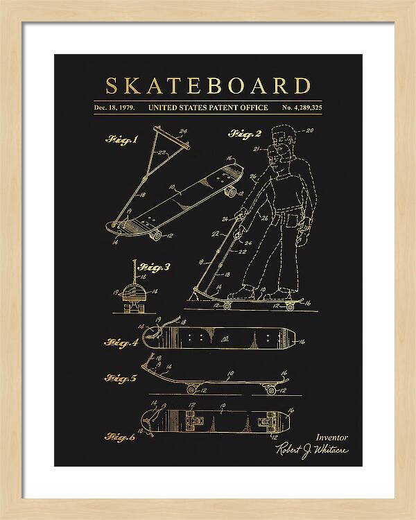 Skateboard With Tow Handle Gold Patent Us4289325a