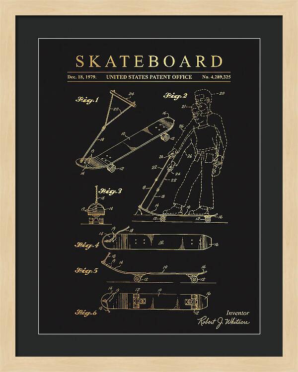 Skateboard With Tow Handle Gold Patent Us4289325a