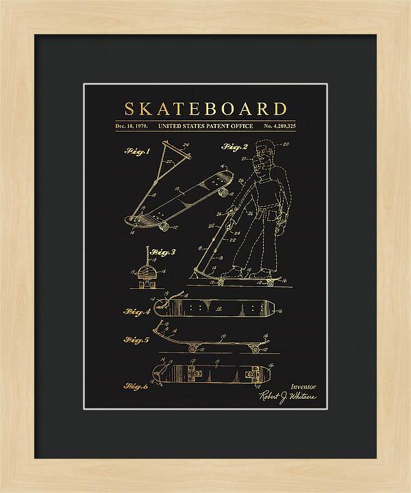 Skateboard With Tow Handle Gold Patent Us4289325a