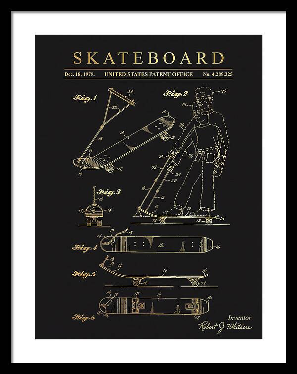 Skateboard With Tow Handle Gold Patent Us4289325a