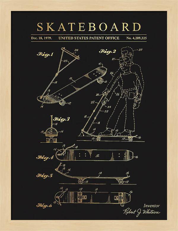 Skateboard With Tow Handle Gold Patent Us4289325a