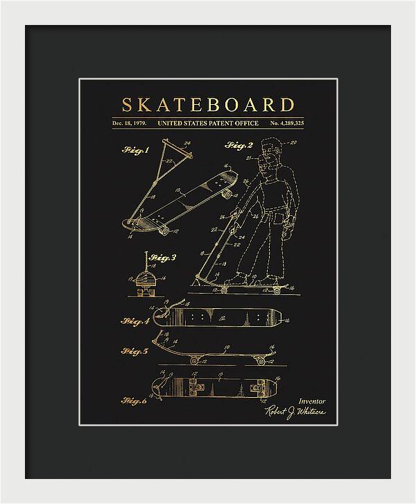 Skateboard With Tow Handle Gold Patent Us4289325a