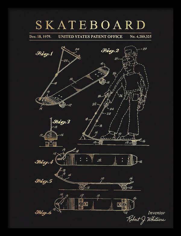 Skateboard With Tow Handle Gold Patent Us4289325a