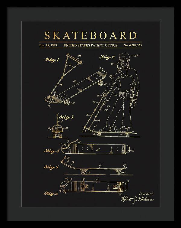 Skateboard With Tow Handle Gold Patent Us4289325a