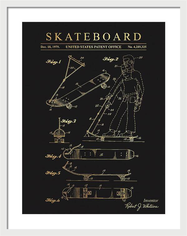 Skateboard With Tow Handle Gold Patent Us4289325a