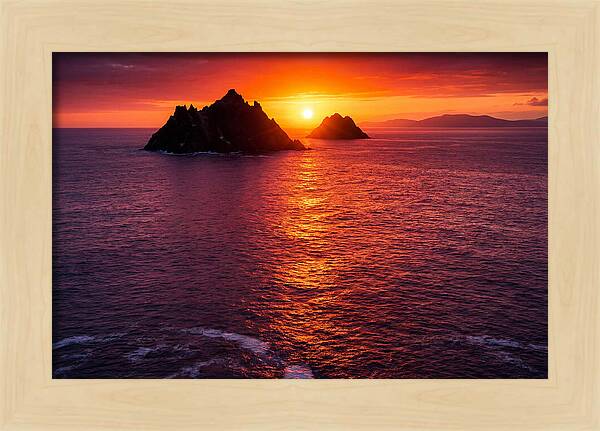 Skellig Islands At Sunset