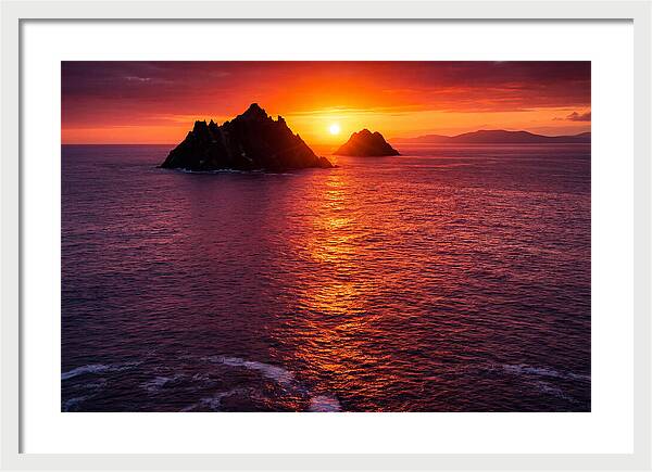 Skellig Islands At Sunset