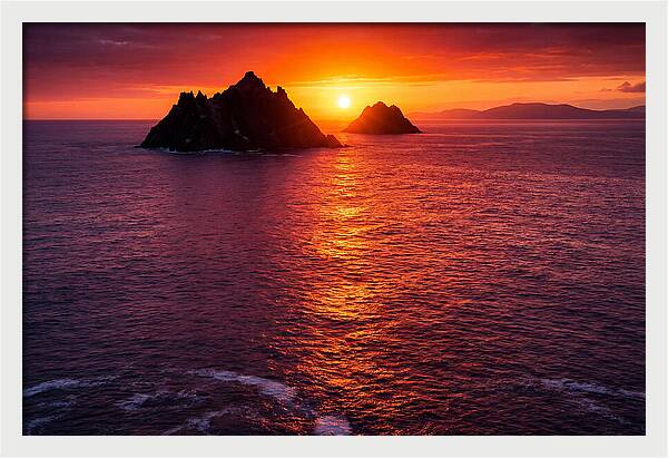Skellig Islands At Sunset