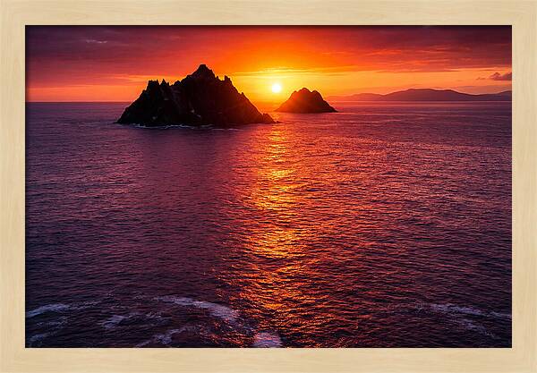 Skellig Islands At Sunset