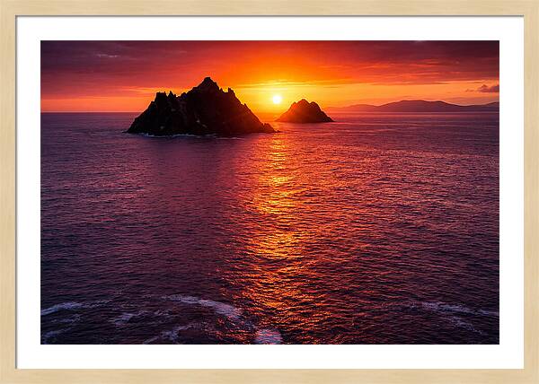 Skellig Islands At Sunset