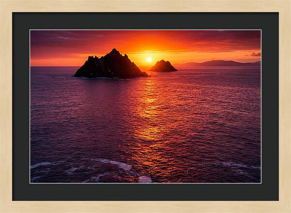 Skellig Islands At Sunset