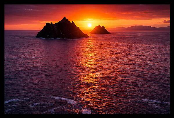 Skellig Islands At Sunset