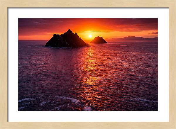 Skellig Islands At Sunset