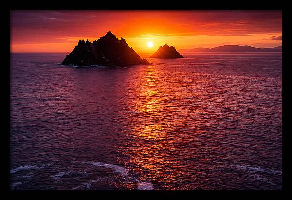 Skellig Islands At Sunset