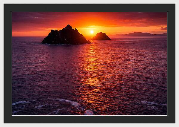 Skellig Islands At Sunset