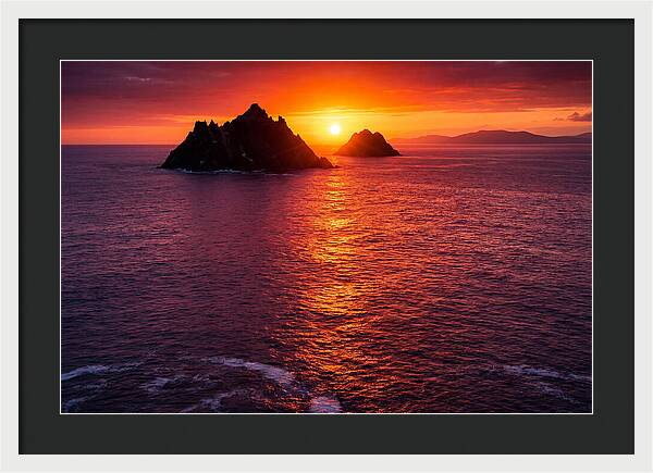 Skellig Islands At Sunset