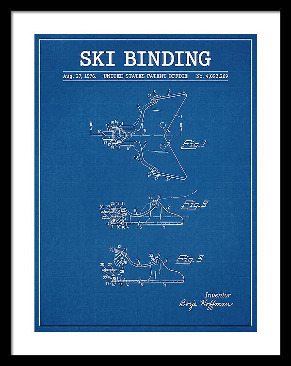Ski Binding Blueprint Patent Us4093269a