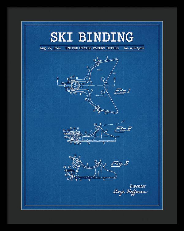 Ski Binding Blueprint Patent Us4093269a