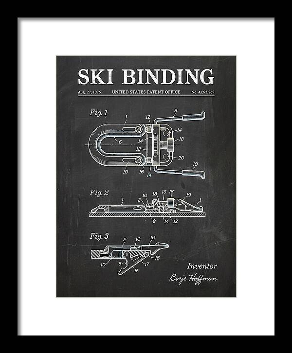 Ski Binding Chalkboard Patent Us4093269a