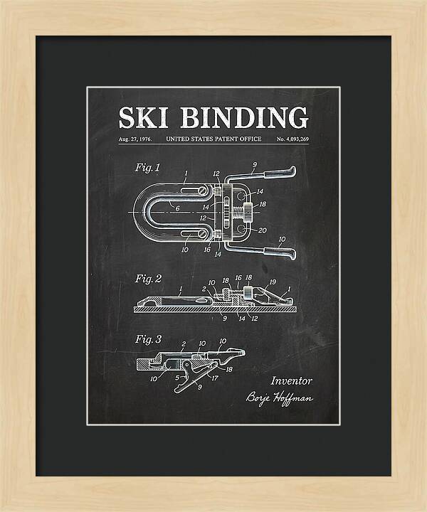 Ski Binding Chalkboard Patent Us4093269a