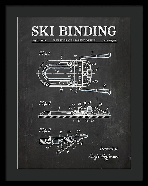 Ski Binding Chalkboard Patent Us4093269a