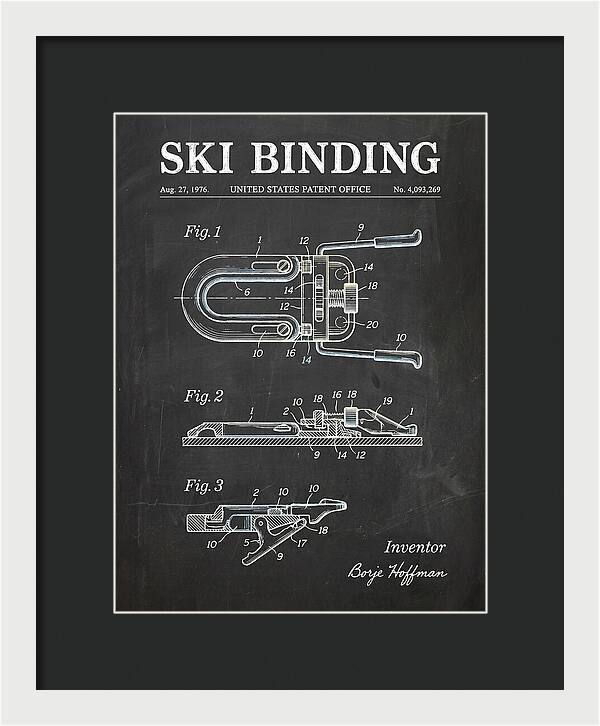 Ski Binding Chalkboard Patent Us4093269a