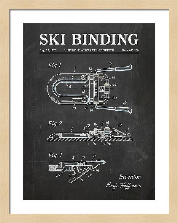 Ski Binding Chalkboard Patent Us4093269a