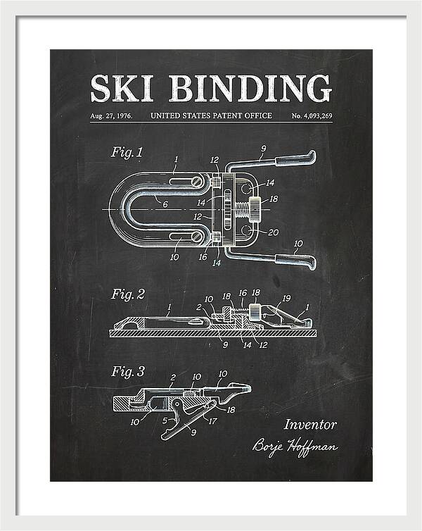 Ski Binding Chalkboard Patent Us4093269a