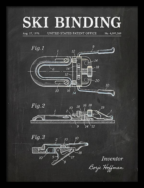 Ski Binding Chalkboard Patent Us4093269a