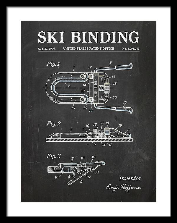 Ski Binding Chalkboard Patent Us4093269a