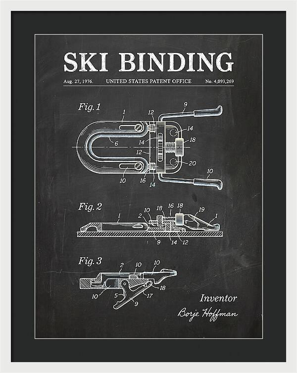 Ski Binding Chalkboard Patent Us4093269a