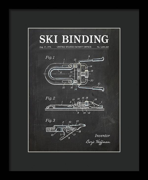 Ski Binding Chalkboard Patent Us4093269a