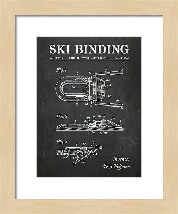 Ski Binding Chalkboard Patent Us4093269a