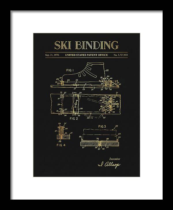 Ski Binding Gold Patent Us3727933a