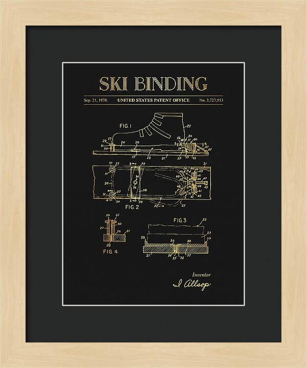 Ski Binding Gold Patent Us3727933a