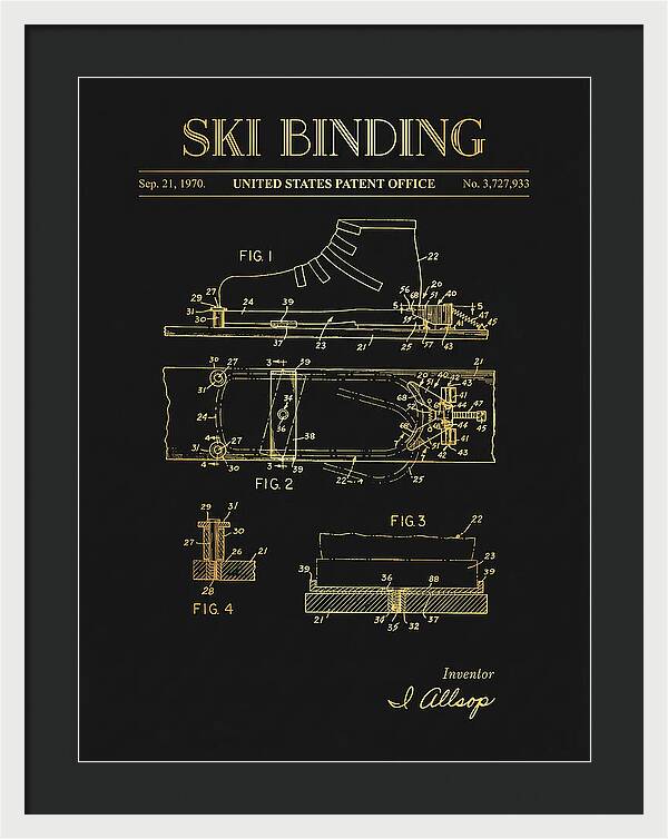Ski Binding Gold Patent Us3727933a