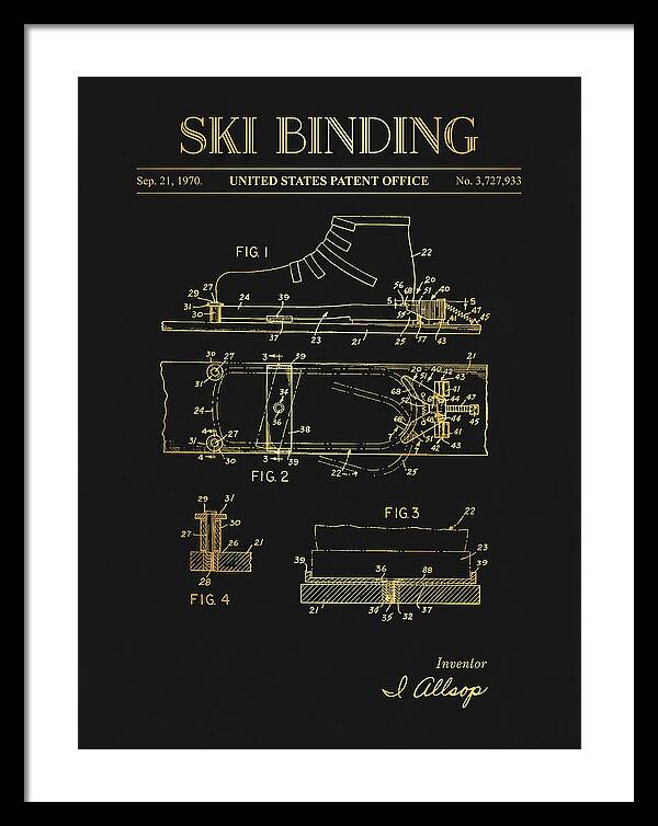 Ski Binding Gold Patent Us3727933a