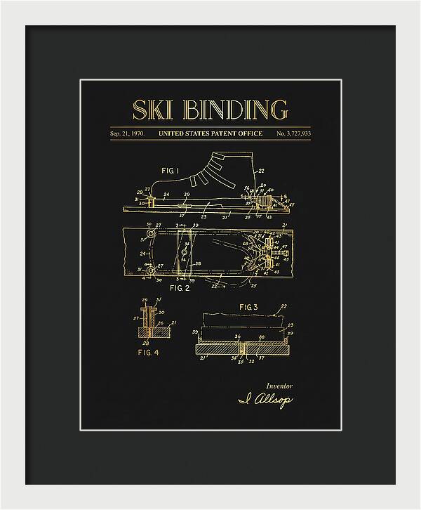 Ski Binding Gold Patent Us3727933a