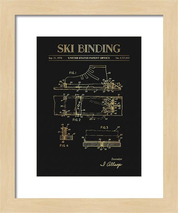 Ski Binding Gold Patent Us3727933a